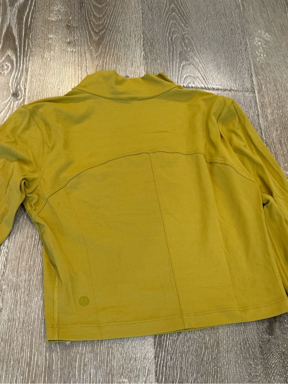 Lululemon align mock neck crop long sleeve, mustard